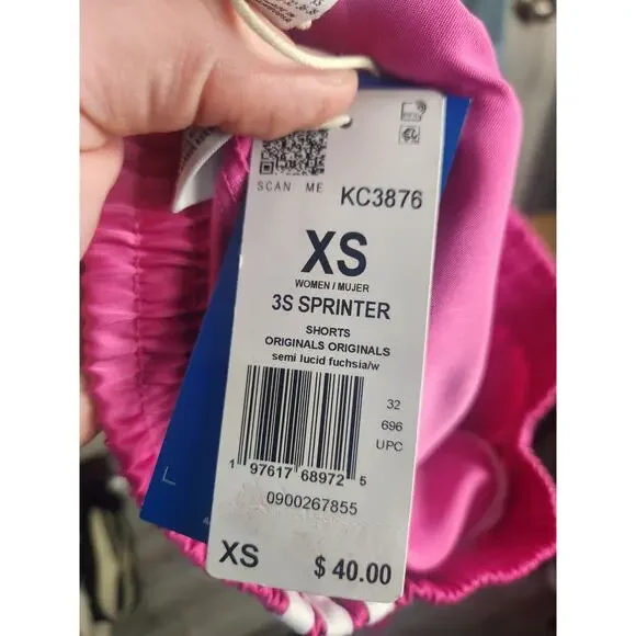 Adidas Sprinter 3 Stripe Shorts NWT women's XS - Picture 3 of 3